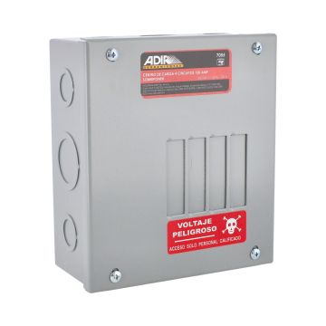 Centro de carga de 4 unidades 100 Amp de sobreponer 7055 Adir