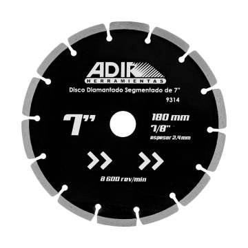 Disco diamantado segmentado de 7" 9314 Adir