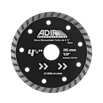 Disco diamantado turbo de 4-1/2" 9316 Adir
