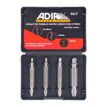 Extractor tornillo rápido juego con 4 piezas 9417 Adir