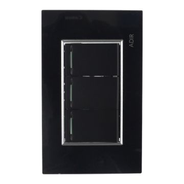 Placa con 3 apagadores secillos Tiffany Cristal 9785 Adir