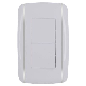 Placa con 2 apagadores sencillos Bali 9887 Adir