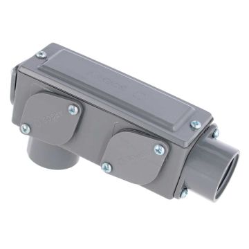 Condulet multiforma no metálico con cuerda 1 gris CDTR025G ARGOS