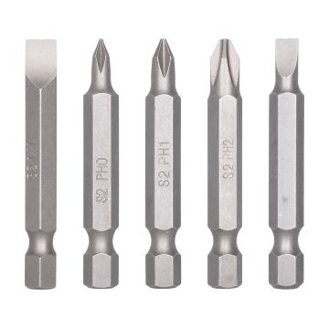 Juego de 5 puntas Phillips y Planas combinadas largo 50 mm 7PDPLCOMB501 Bellota