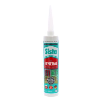 Sellador Uso General 100% Silicón Transparente 200 ml Sista