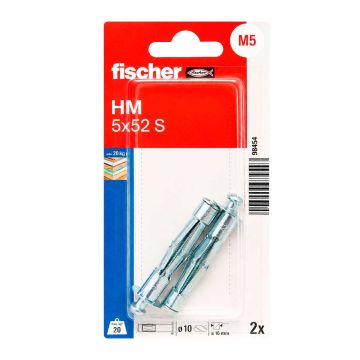 Kit de 2 taquetes metálicos de expansión HM 5x52 S 98454 Fischer