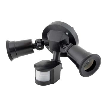 Luminario con sensor de movimiento negro 300 W FU0013 Fulgore