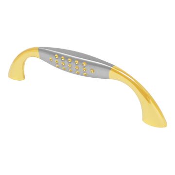 Jaladera Dot Net Oro / Níquel satinado 96 mm 5541 Ashico