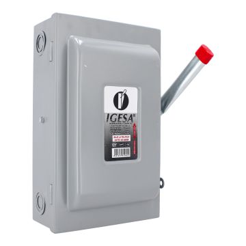 Interruptor de seguridad de 2 polos 60 Amp IN2060 IGESA