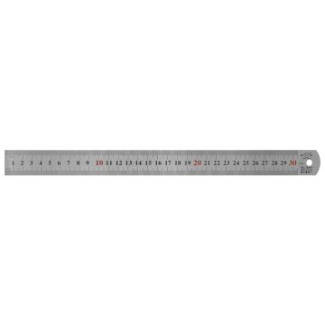 Regla de acero inoxidable 12" semi rígida