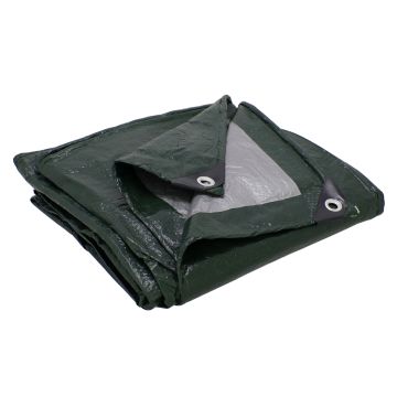 Lona verde / gris de polietileno uso ligero 2.8 x 3.6 metros 