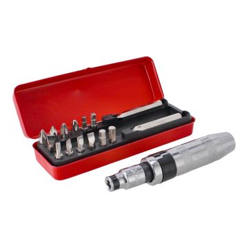 Desarmador de impacto industrial con puntas de acero 16 piezas