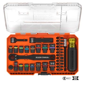 Juego de dados pasantes e impacto KNECT™ SAE y Métrico 33 piezas 65302KNECT Klein Tools