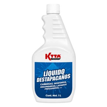 Líquido Destapacaños para cañerías y desagües, 1 litro KTTA Products