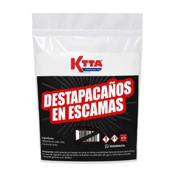 Destapacaños en escamas (Sosa Cáustica) 500 gramos KTTA Products