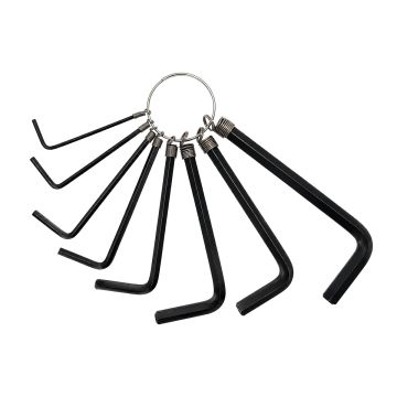 Llaves hexagonales tipo llavero milimétricas 8 piezas 1453 Lion Tools