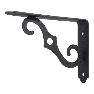 Ménsula Ornamental negra 5" x 3-1/2" 1018 Handy Home