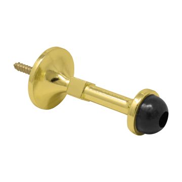 Tope recto para o puerta pared latón brillante 1169 Veker