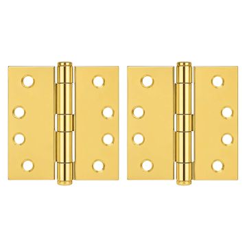 Bisagra 4" X 4" cabeza plana con perno suelto latón brillante 1450 Veker