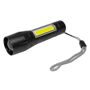 Linterna LED recargable USB XPE + COB modelo 10827