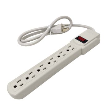 Barra multicontacto con supresor y 6 contactos L02S Philips