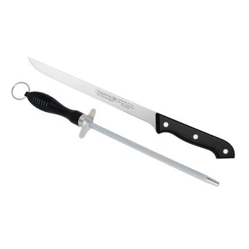 Juego afilador de cuchillo con chaira y cuchillo