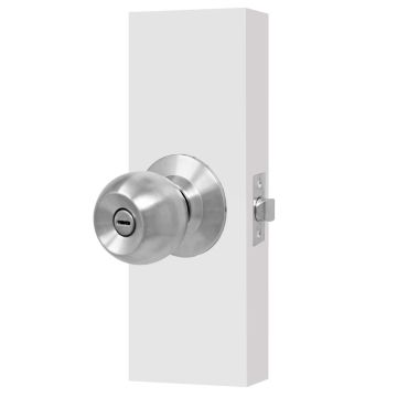 Cerradura de pomo para baño cromo mate PF0041 Top Forge