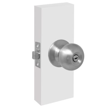 Cerradura de pomo Ovalada para baño cromo mate PF0059 Top Forge