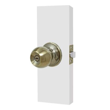 Cerradura de pomo para baño latón antiguo PF0090 Top Forge