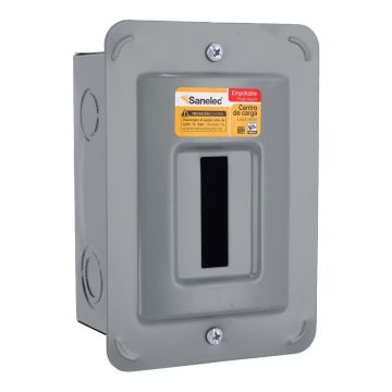 Centro de carga de 1 unidad 50 Amp empotrable 1480 Sanelec