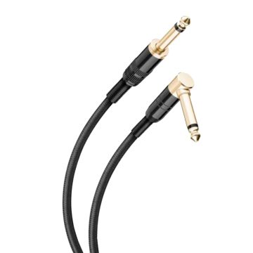 Cable plug a plug 6,3 mm de 3 m, tipo cordón con conector a 90° y strain relief 299-950 Steren