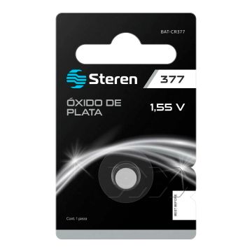 Pila de óxido de plata tipo botón SR66 BAT-CR377 Steren