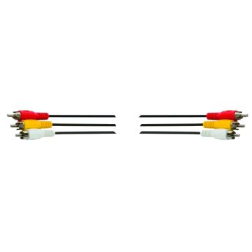 Cable RCA de audio y video con conectores niquelados, de 1,8 metros 206-276 Steren