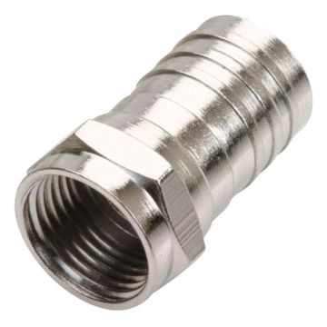 Conector macho tipo "F" para cable RG6, con anillo largo 200-035 Steren