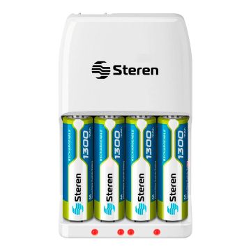 Cargador rápido de pilas "AA y AAA" con 4 pilas CRG-100 Steren
