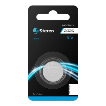 Pila de litio tipo botón 3 V  BAT-CR2025 Steren