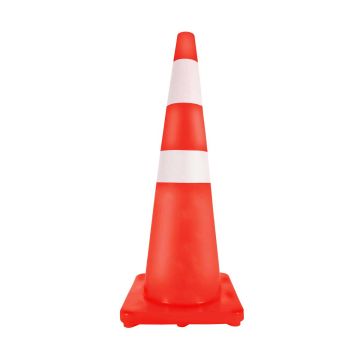 Cono de PVC 90 cm con cinta reflejante TC4001 Toolcraft