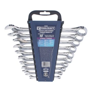 Juego de llaves combinadas estándar con 10 piezas TC5799 Toolcraft