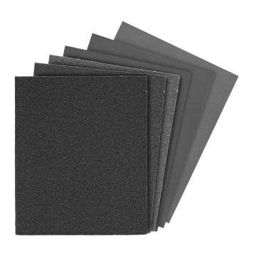 Set de lijas de esmeril color negro 9" x 11" 50 G 25 piezas TC2817 Toolcraft