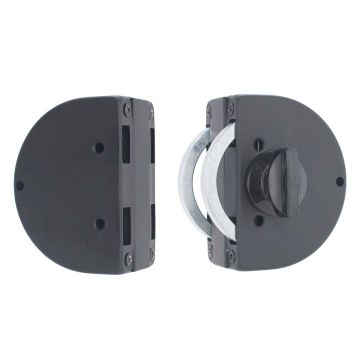 Cerradura de gancho con contra para puerta de vidrio negro mate XH82803B Axcent