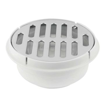 Coladera con rejilla plástica cromada YD0132 Yarden