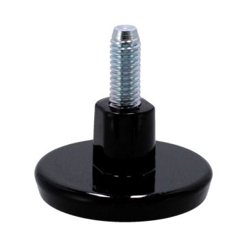 Nivelador negro con tornillo de 3/8" x 50 mm  tipo knoll 166070-N Rish