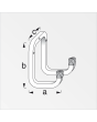 Gancho doble para utensilios 175 x 120 x 98 mm 02969 Alfer