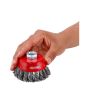 Carda de copa alambre trenzado fino 3" 10672 Adir