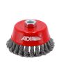 Carda de copa alambre trenzado fino 4" 10673 Adir