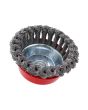 Carda de copa alambre trenzado fino 4" 10673 Adir