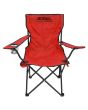 Silla plegable de campismo con portavaso roja 10856 Adir