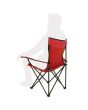 Silla plegable de campismo con portavaso roja 10856 Adir