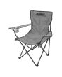 Silla plegable de campismo con portavaso gris 10857 Adir