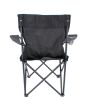 Silla plegable de campismo con portavaso negra 10858 Adir